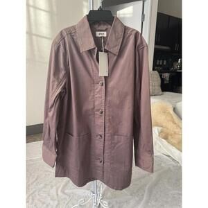 New Pact Organic Cotton Jacket Shirt Womens Sz M